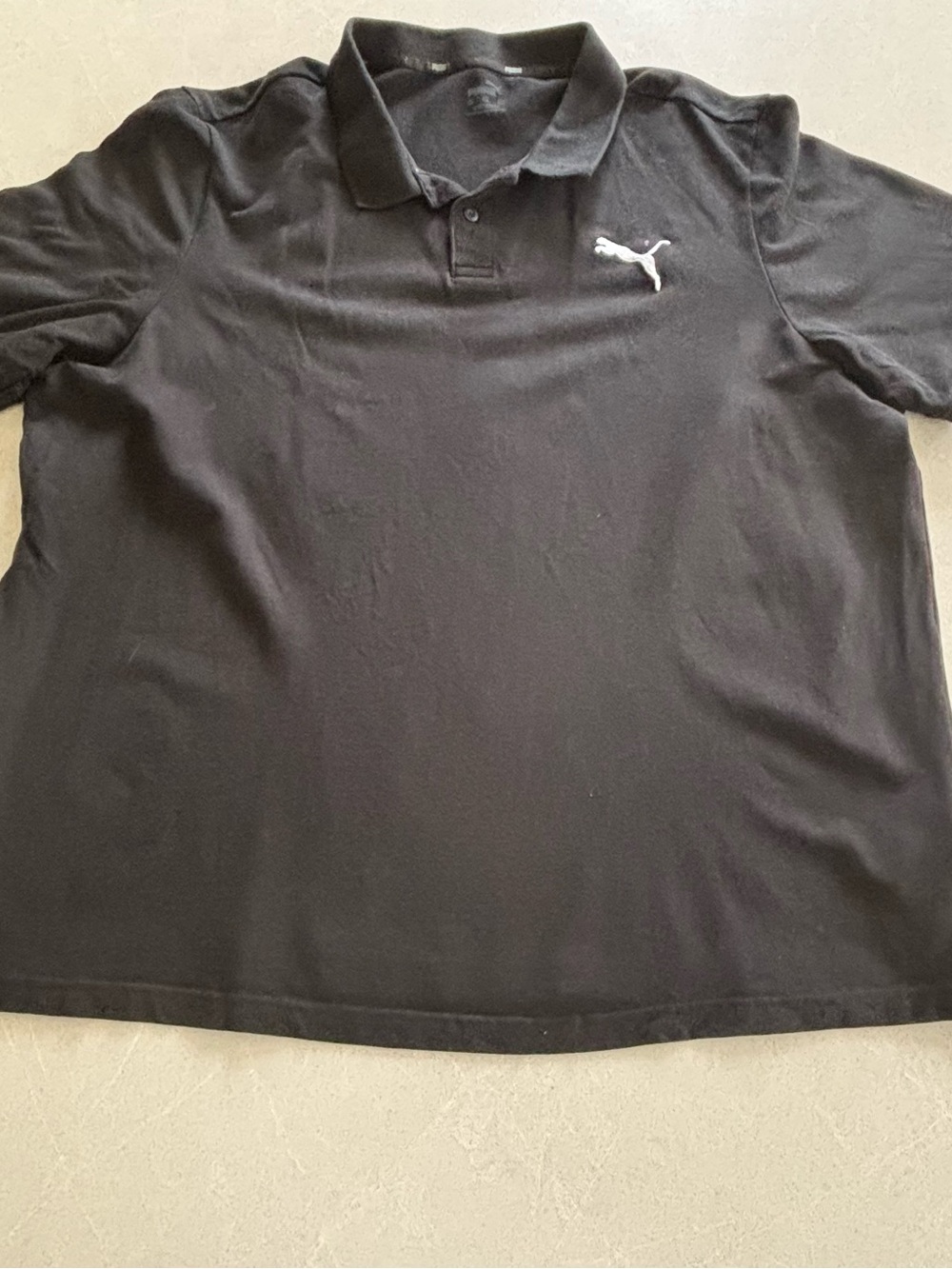 Puma Black Polo Men’s Size XXL White Jumping Cat Logo
